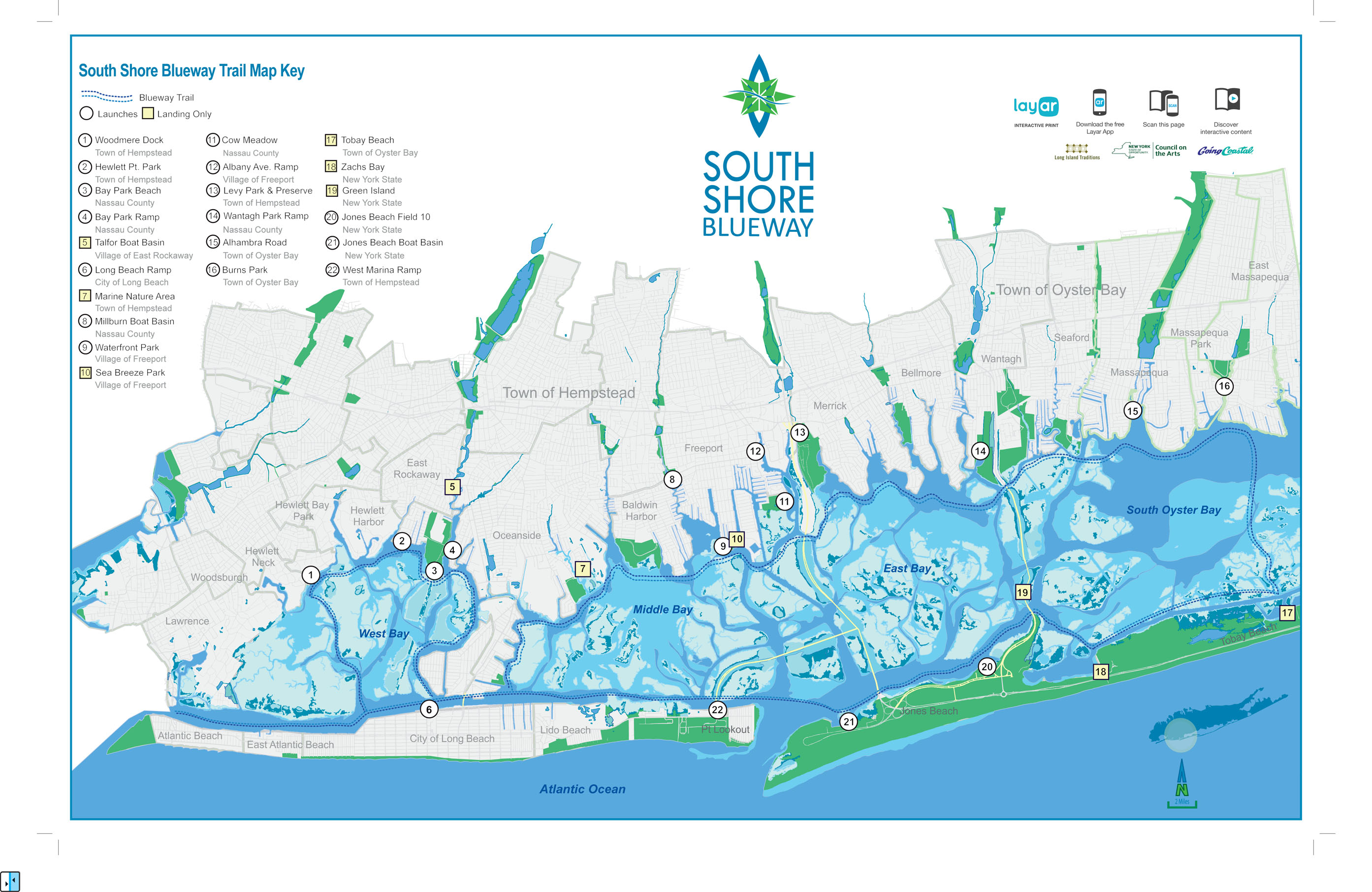 South Shore Blueway Trailhead Map